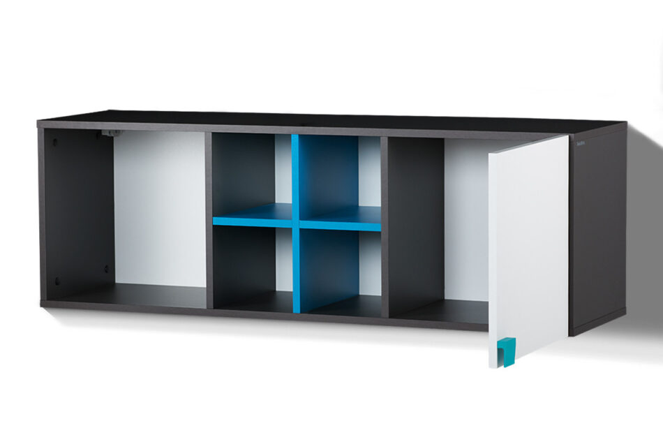 SHIBU Nadstawka na komodę dla dziecka grafit/biały/niebieski - zdjęcie 2