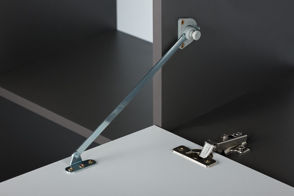 SHIBU Duża komoda dziecięca z półkami grafit/biały/niebieski - zdjęcie 5