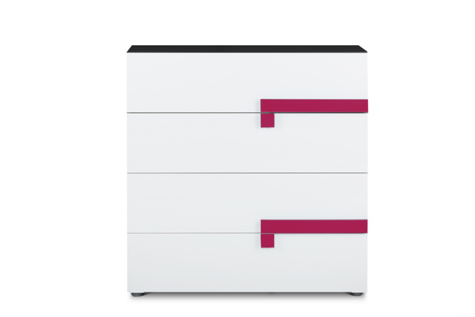 SHIBU Dziecięca komoda z szufladami grafit/biały/różowy - zdjęcie 0