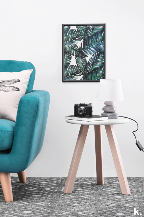 SALU Lampa stołowa szary/biały - zdjęcie 3