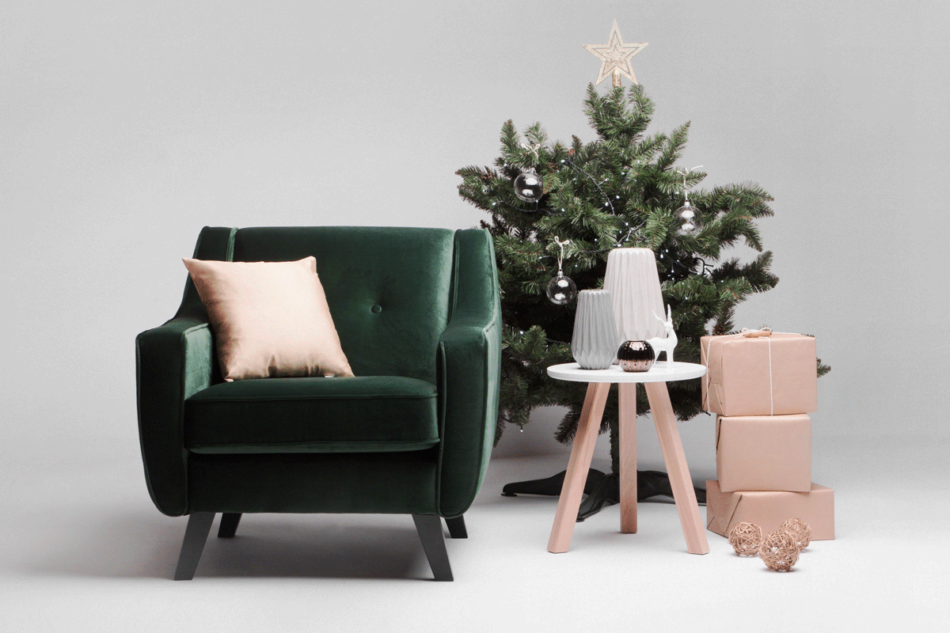 TERSO Fotel ciemny zielony - zdjęcie 5