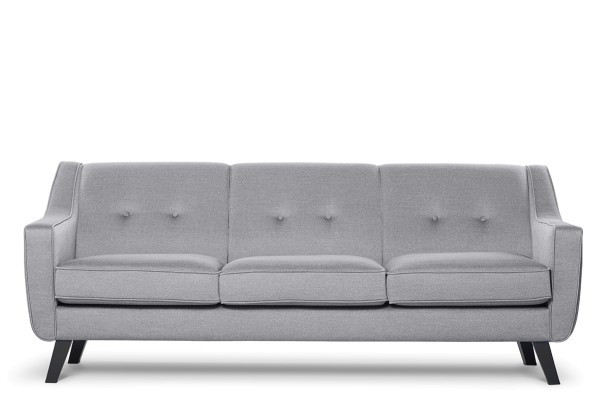 TERSO Zestaw mebli do salonu, 3 el. jasny szary - zdjęcie 1