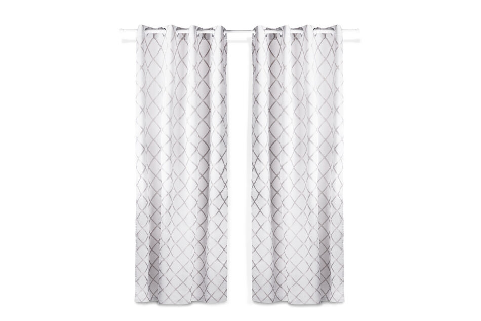 GRANDI Zasłona jasny szary/srebrny - zdjęcie 1