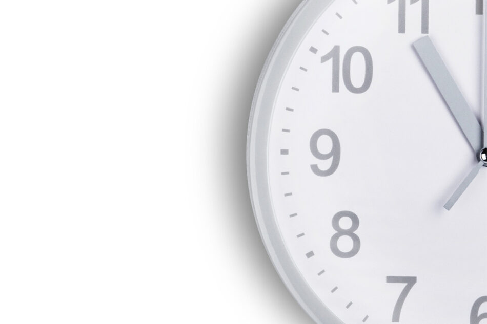 LIBRO Zegar biały/szary - zdjęcie 1