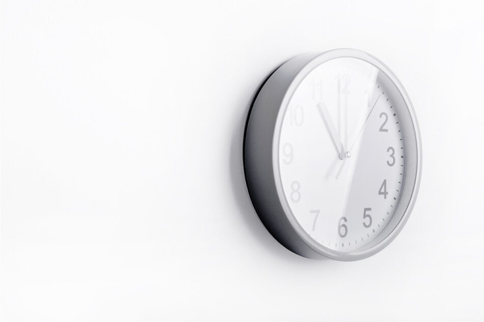 LIBRO Zegar biały/szary - zdjęcie 2