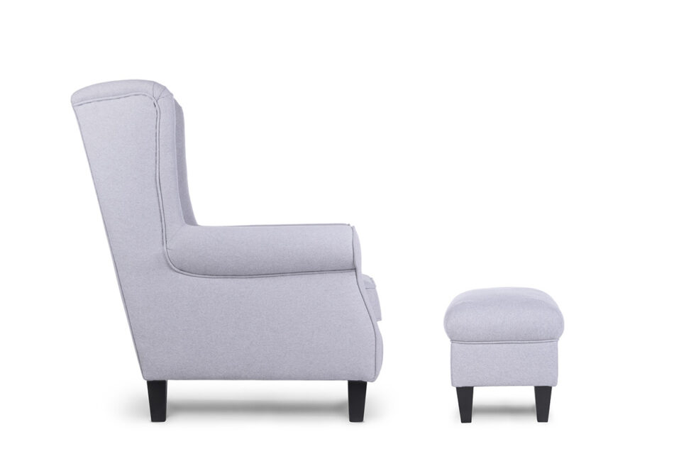 MILES Puf jasny szary - zdjęcie 3