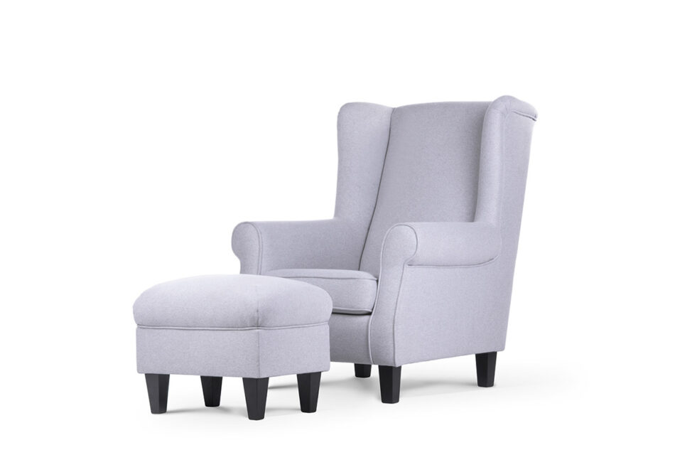 MILES Puf jasny szary - zdjęcie 1