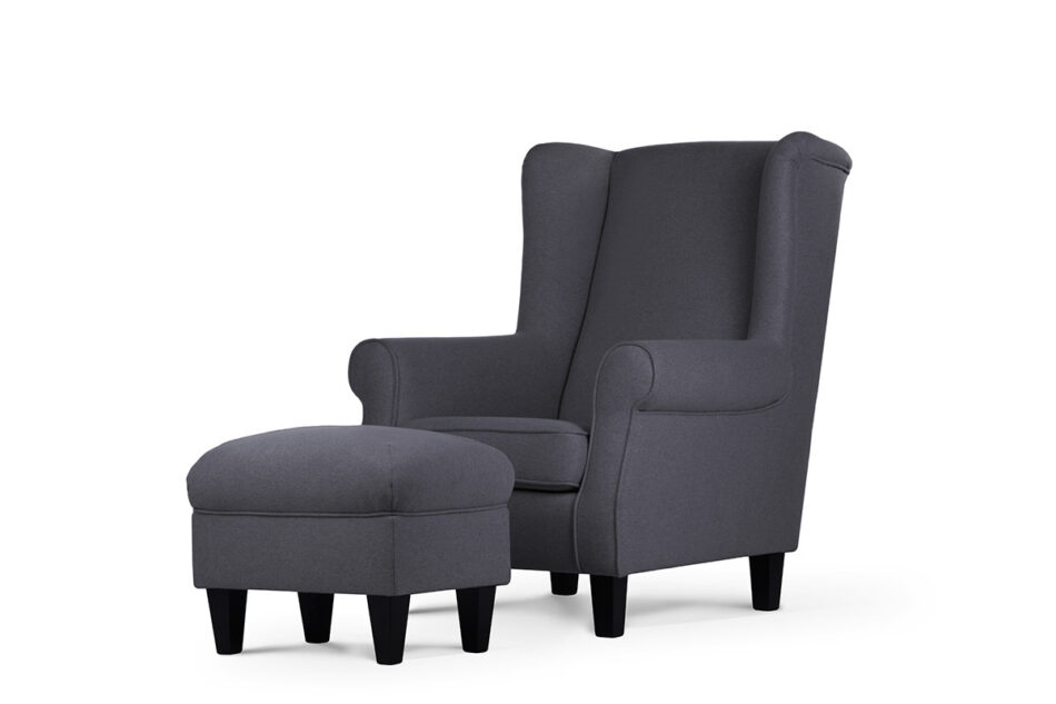 MILES Puf ciemny szary - zdjęcie 1