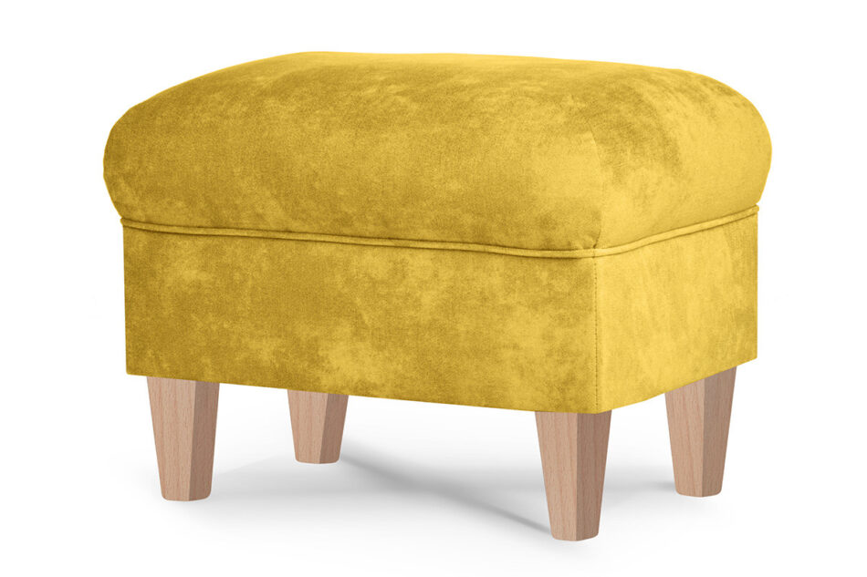 MILES Puf żółty/buk - zdjęcie 1