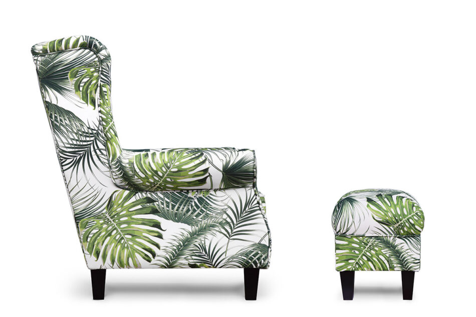 MILES Puf biały/zielony - zdjęcie 2