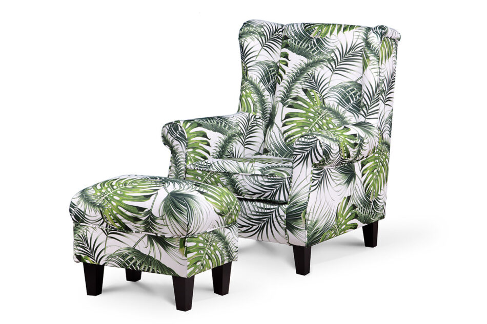 MILES Puf biały/zielony - zdjęcie 5