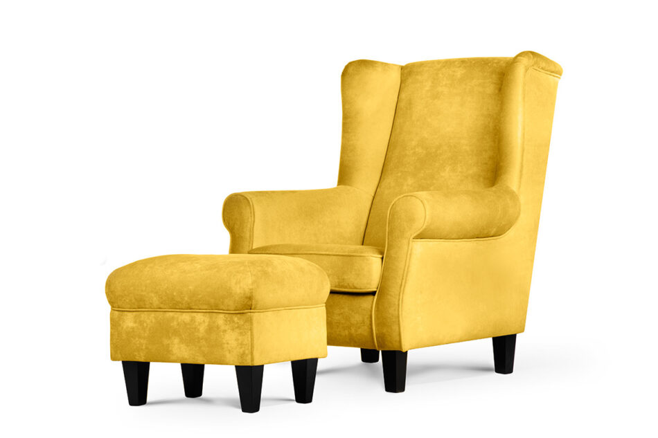 MILES Fotel żółty - zdjęcie 5