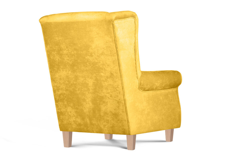 MILES Fotel żółty/buk - zdjęcie 4