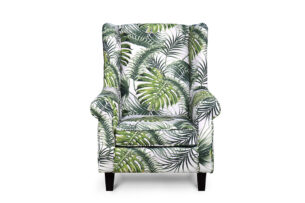 MILES, https://dev1-mda.konsimo.pl/kolekcja/miles/ Fotel biały/zielony - zdjęcie