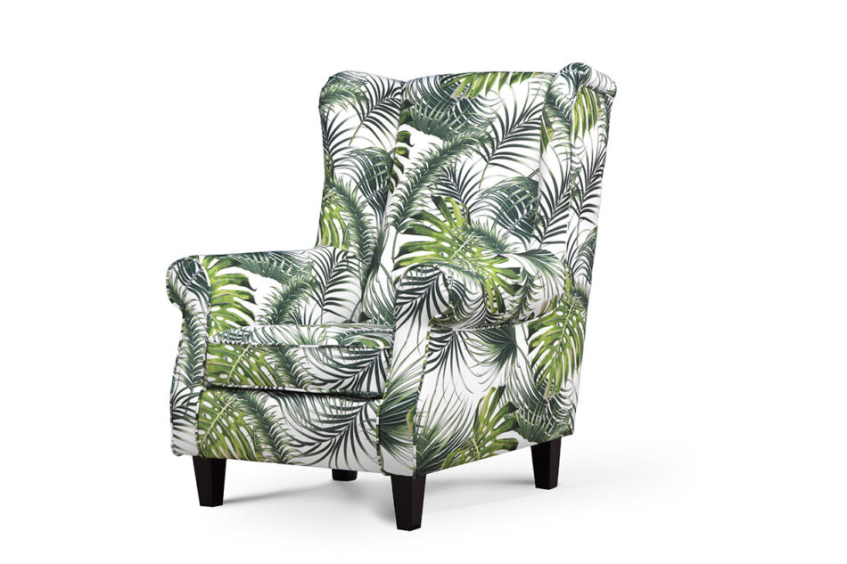 MILES Fotel biały/zielony - zdjęcie 1