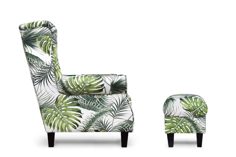 MILES Fotel biały/zielony - zdjęcie 4