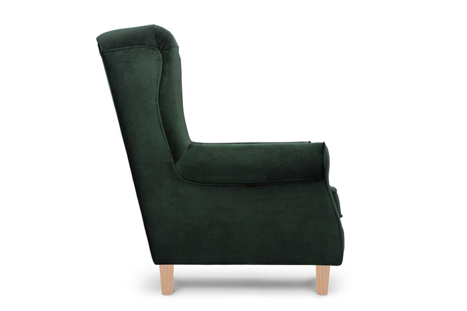 MILES Fotel zielony/buk - zdjęcie 2