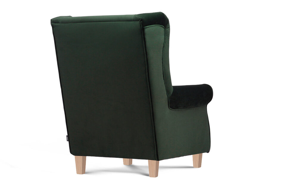 MILES Fotel zielony/buk - zdjęcie 3