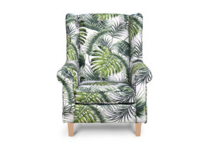 MILES, https://dev1-mda.konsimo.pl/kolekcja/miles/ Fotel biały/zielony/buk - zdjęcie