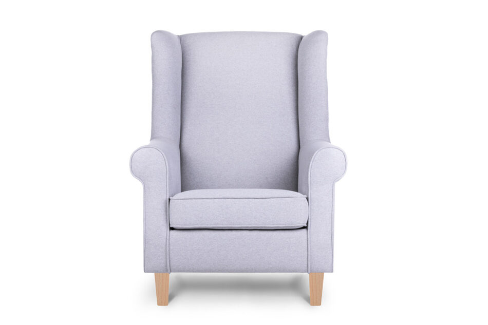 MILES Fotel jasny szary/buk - zdjęcie 0