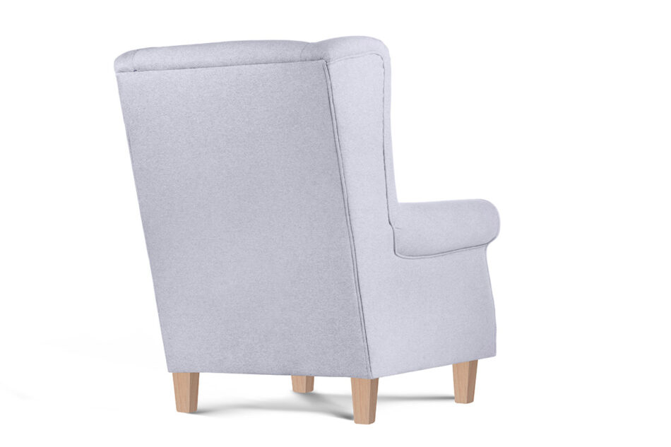 MILES Fotel jasny szary/buk - zdjęcie 3