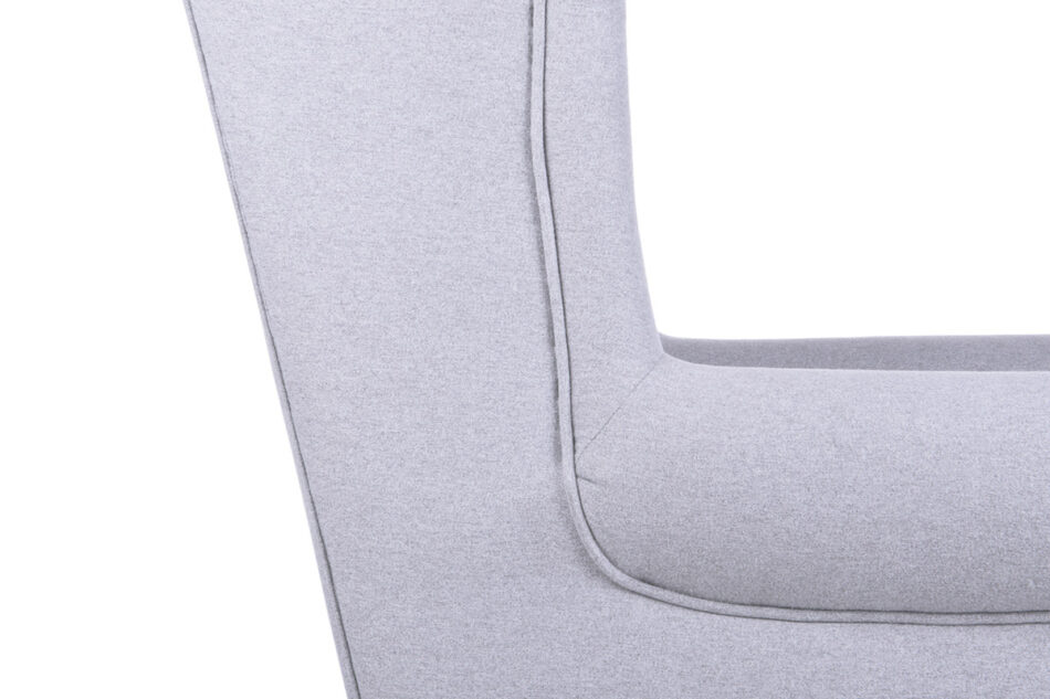 MILES Fotel jasny szary/buk - zdjęcie 5