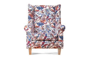 MILES, https://dev1-mda.konsimo.pl/kolekcja/miles/ Fotel biały/wielokolorowy/buk - zdjęcie