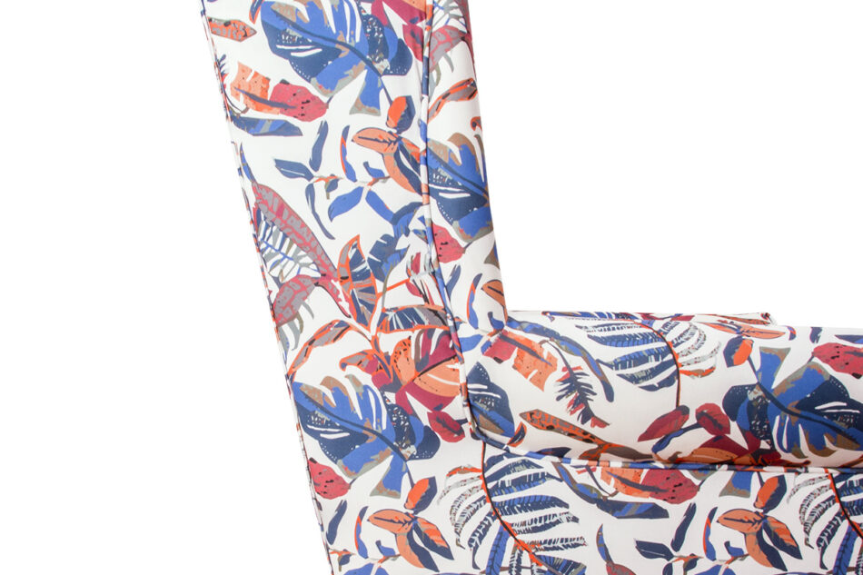 MILES Fotel biały/wielokolorowy/buk - zdjęcie 5