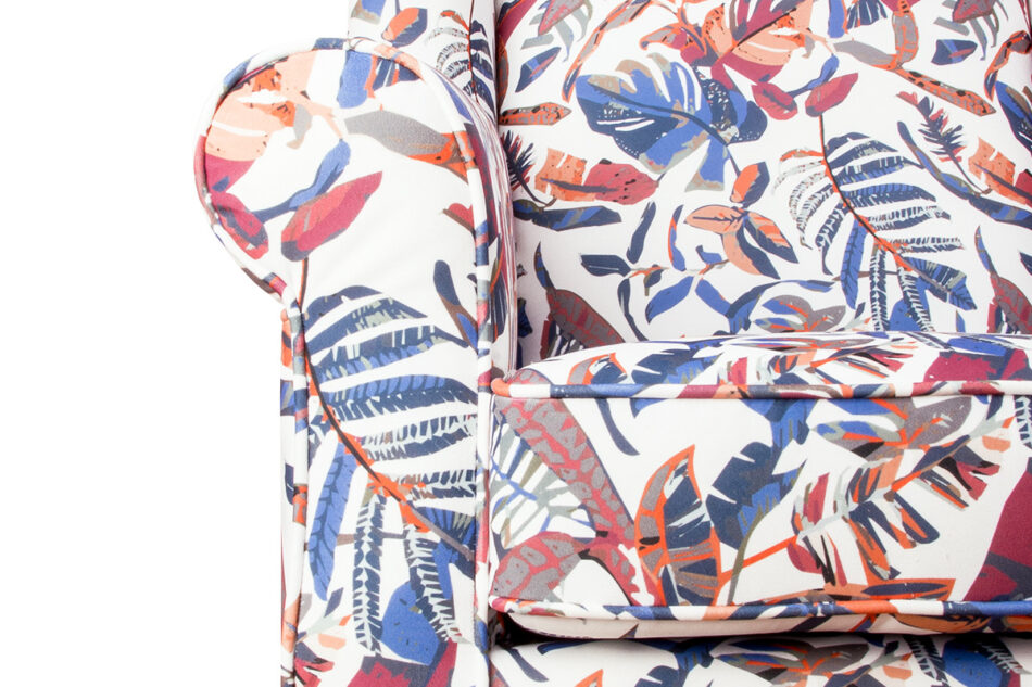 MILES Fotel biały/wielokolorowy/buk - zdjęcie 4