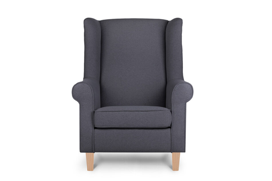 MILES Fotel ciemny szary/buk - zdjęcie 0