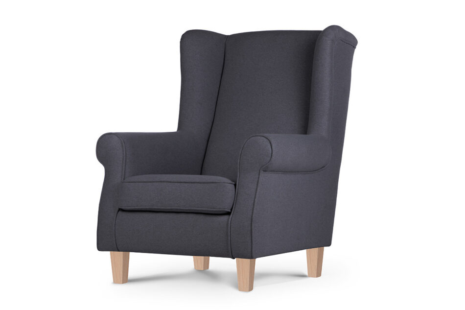 MILES Fotel ciemny szary/buk - zdjęcie 1