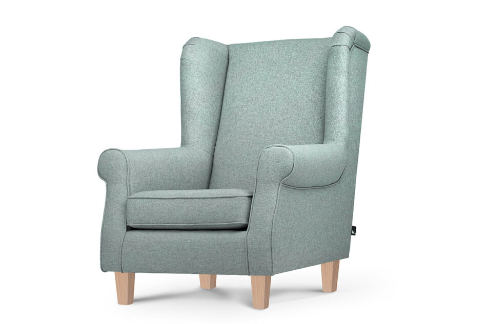 MILES Fotel miętowy/buk - zdjęcie 1