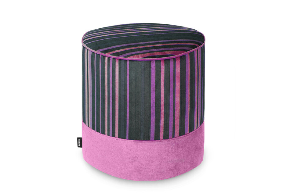 NELIA Puf czarny/różowy - zdjęcie 0