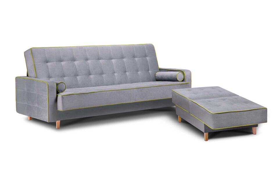 DOZER Sofa 3 szary/zielony - zdjęcie 2