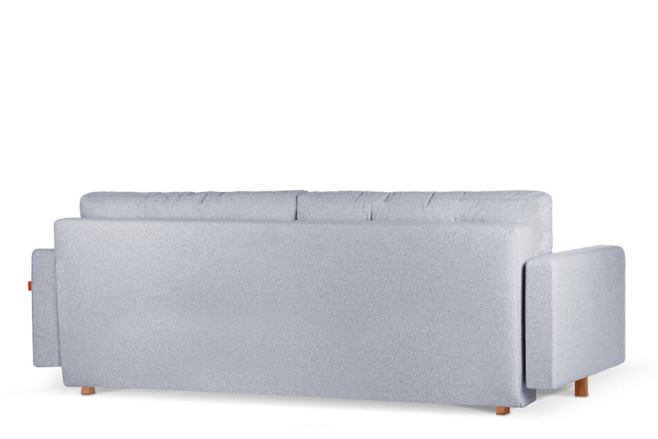 ERISO Szara sofa 3 osobowa rozkładana jasny szary - zdjęcie 4