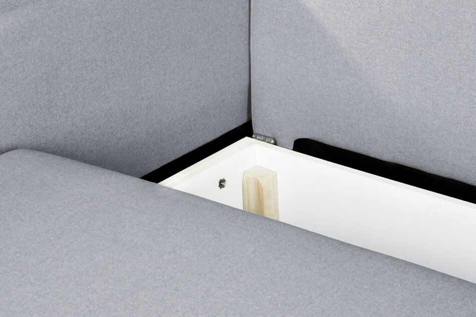 ERISO Szara sofa 3 osobowa rozkładana jasny szary - zdjęcie 7