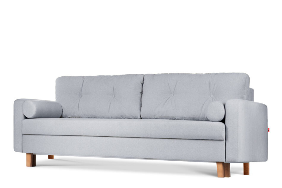 ERISO Szara sofa 3 osobowa rozkładana jasny szary - zdjęcie 3