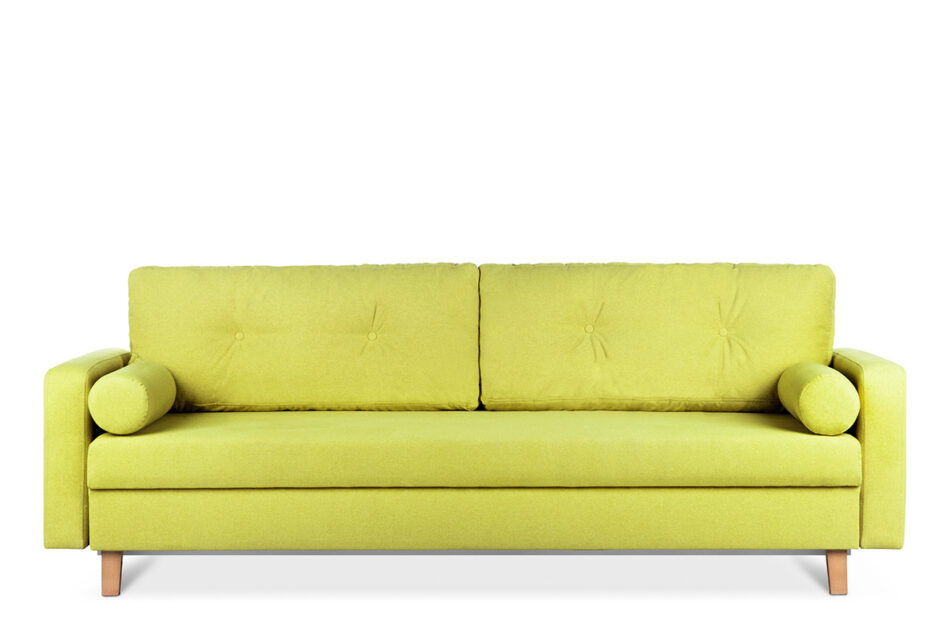 ERISO Żółta sofa 3 osobowa rozkładana żółty - zdjęcie 0