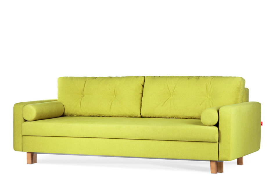 ERISO Żółta sofa 3 osobowa rozkładana żółty - zdjęcie 1
