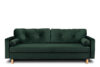 Sofa 3 osobowa rozkładana welur butelkowa zieleń