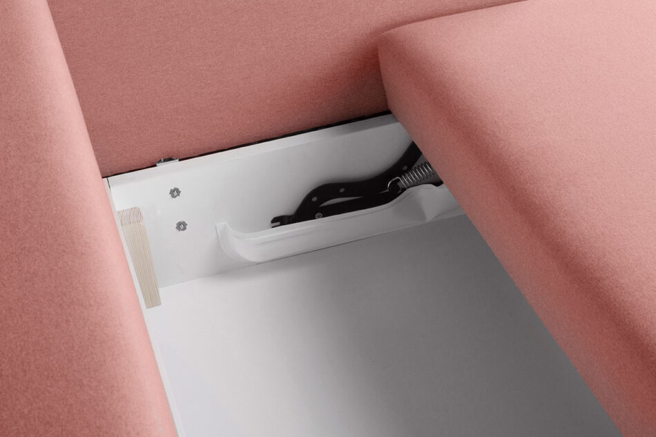 ERISO Różowa sofa 3 osobowa rozkładana koralowy - zdjęcie 5