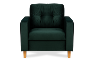 ERISO, https://dev1-mda.konsimo.pl/kolekcja/eriso/ Welurowy fotel butelkowa zieleń do salonu zielony - zdjęcie
