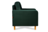 ERISO Welurowy fotel butelkowa zieleń do salonu zielony - zdjęcie 3