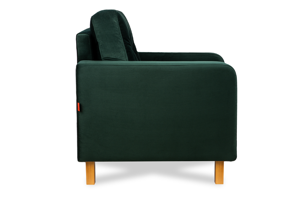 ERISO Welurowy fotel butelkowa zieleń do salonu zielony - zdjęcie 2