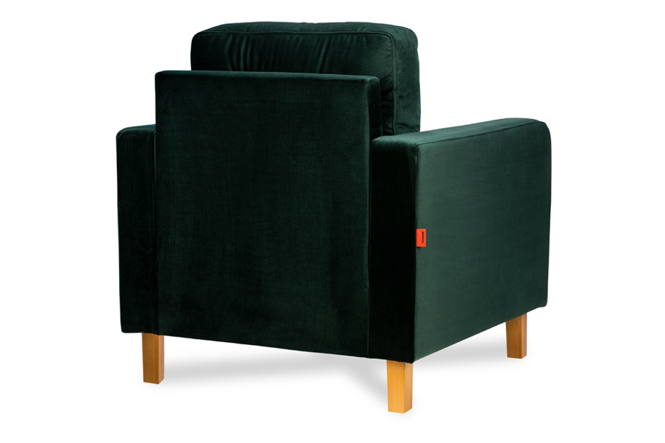 ERISO Welurowy fotel butelkowa zieleń do salonu zielony - zdjęcie 3