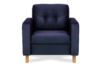 ERISO Granatowy welurowy fotel do salonu granatowy - zdjęcie 1