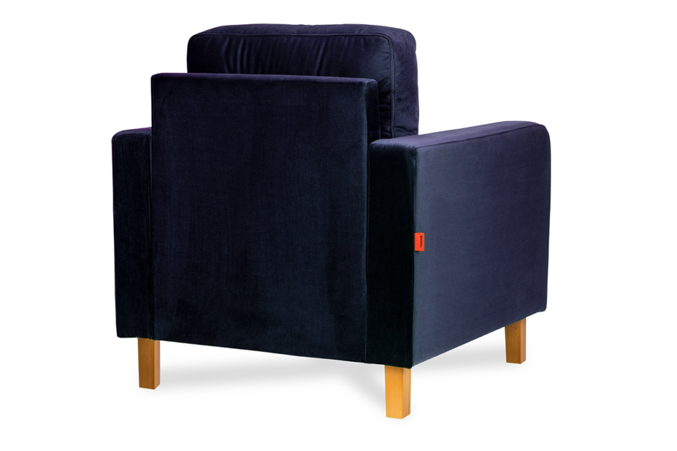 ERISO Granatowy welurowy fotel do salonu granatowy - zdjęcie 3