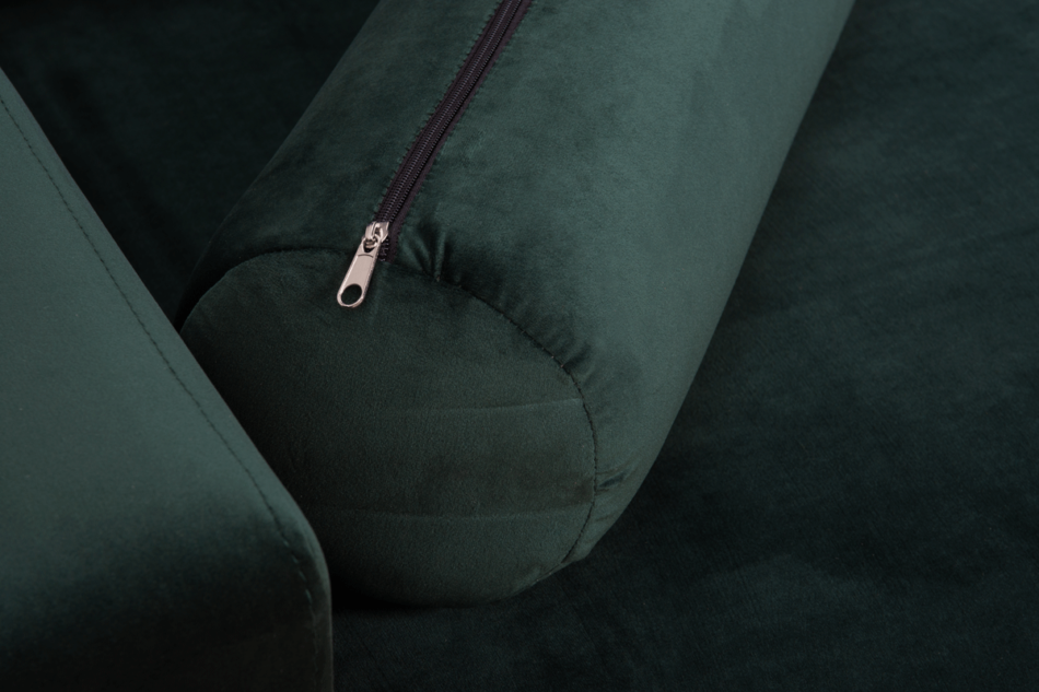 ERISO Welurowy narożnik butelkowa zieleń do salonu ciemny zielony - zdjęcie 5