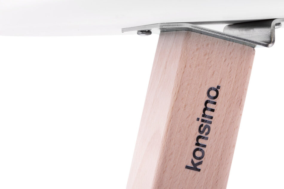 INES Stolik kawowy biały matowy/buk olejowany - zdjęcie 4