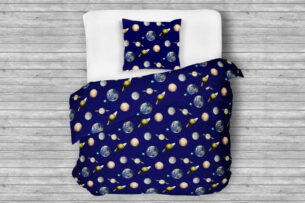 SIDUS, https://dev1-mda.konsimo.pl/kolekcja/sidus/ Komplet pościeli z bawełny granatowy - zdjęcie